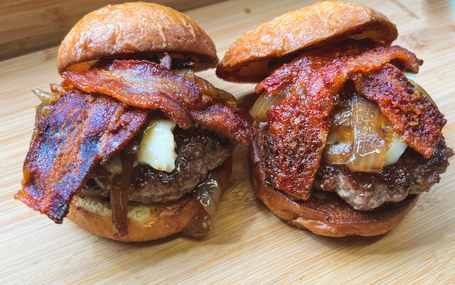 Beef and bacon sliders from Moveable Feast.