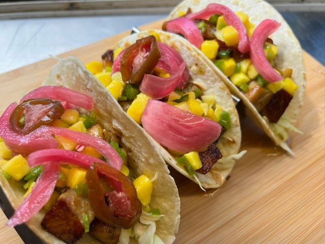 Pork tacos are a food truck favorite.
