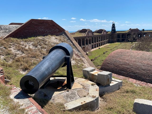 The fort at Dry Tortugas National Park, lying 70 miles west of Key West, is fully open following Hurricane Ian. Ferry and seaplane service to the park have resumed. Photo: Dry Tortugas National Park
