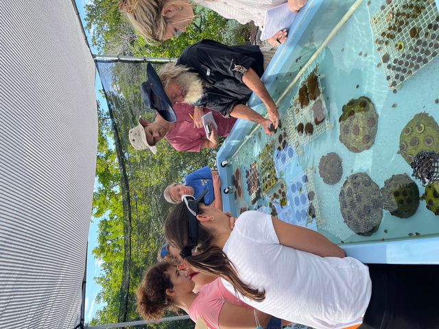 Vaughn conducts coral restoration workshops at Plant a Million Corals' headquarters on Summerland Key.