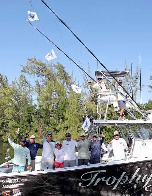 First place team on board Trophy Hunter after their win at the 59th annual Islamorada Sailfish Tournament. 