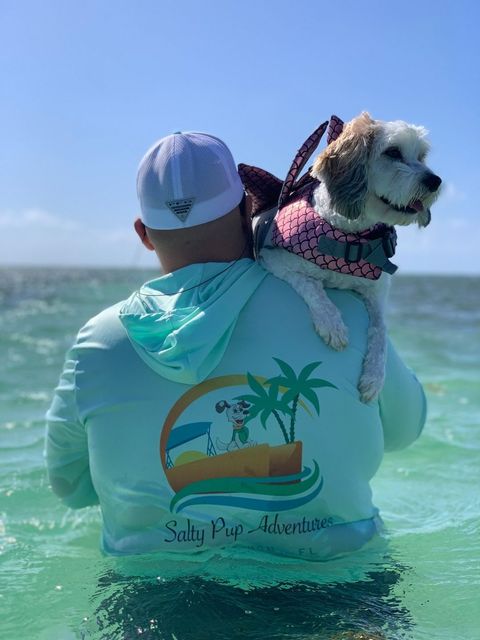 Salty Pup Adventures lets visitors spend time on the water with their dogs on a catamaran-style power boat for snorkel, sandbar and sunset tours. 