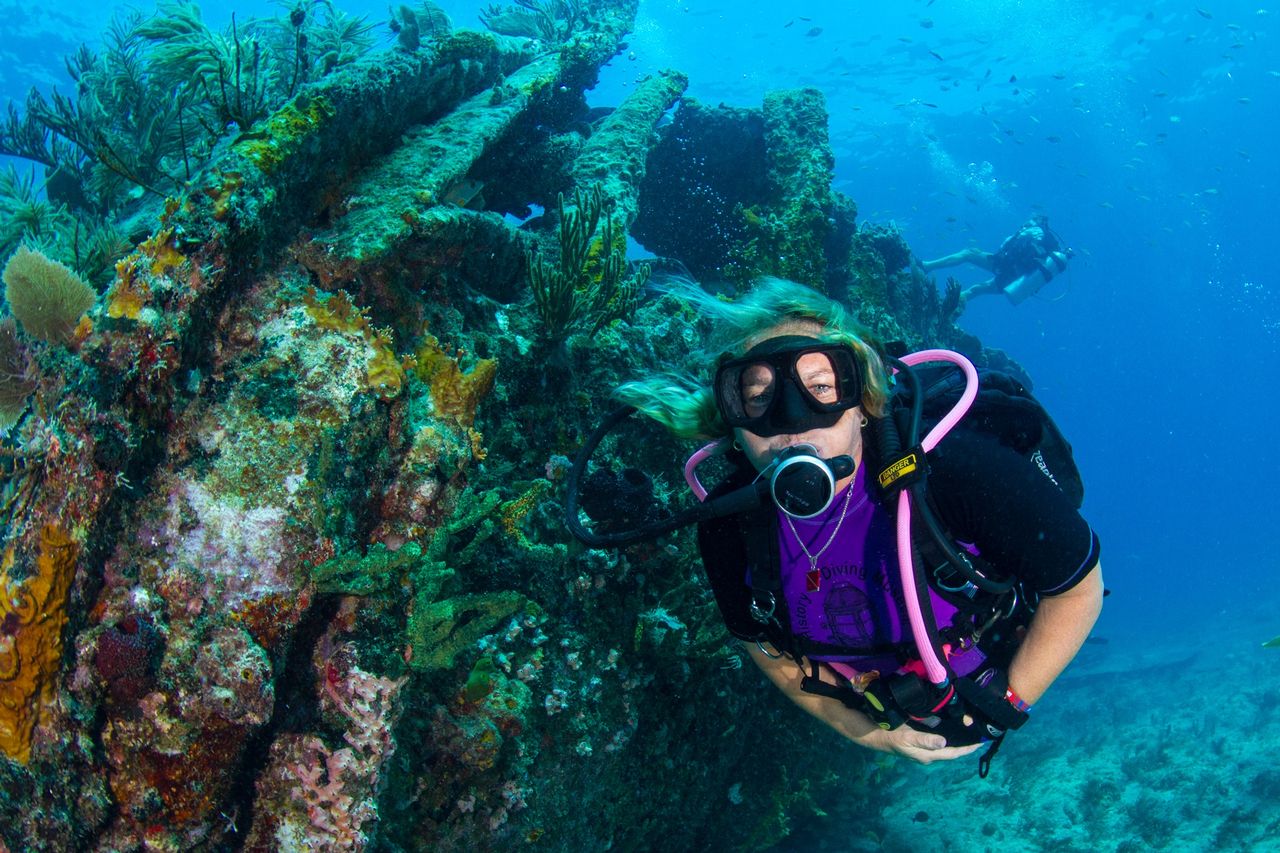 Lisa Mongolia, a diver for more than 40 years, treasures her time below the water to enjoy the reef and see marine life go about their day.  Photo: Jenny Hall