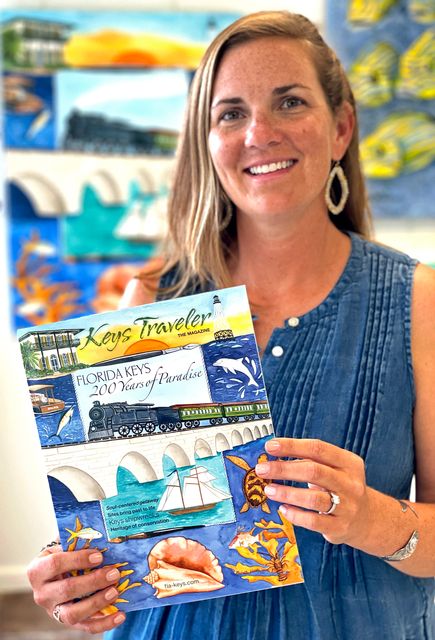 Keys artist Michelle Nicole Lowe painted the colorful image for the 2023 Keys Traveler magazine celebrating Monroe County's 2023 bicentennial. Photo: Andy Newman