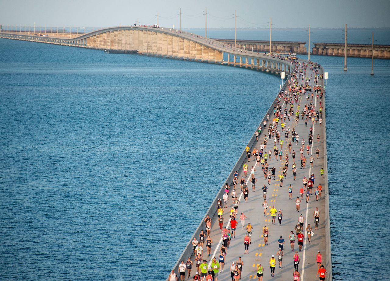 The 42nd Seven Mile Bridge Run will close the bridge in both directions Saturday, April 1 between 6 and 9 a.m. Photo: Andy Newman