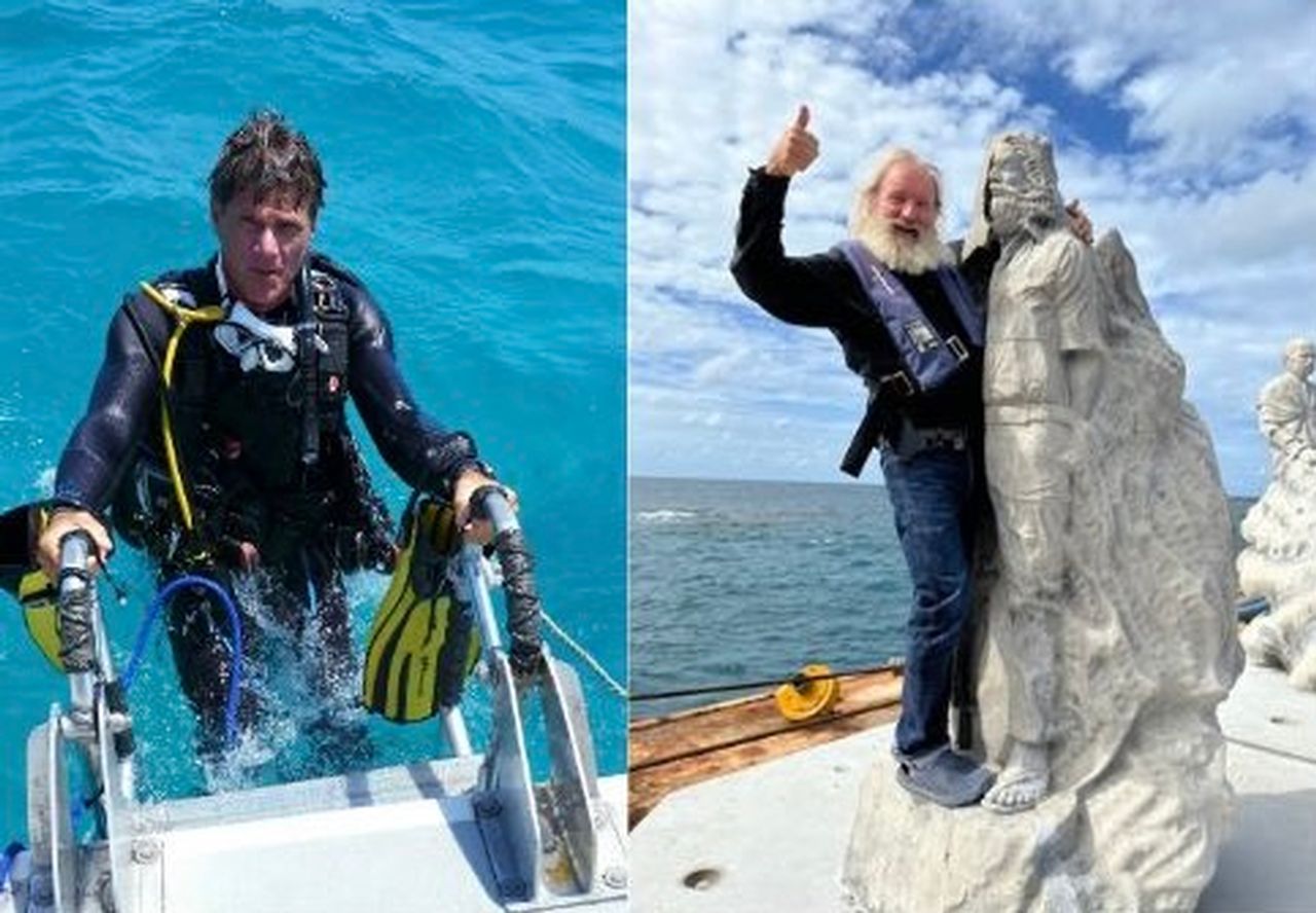 Mike Goldberg, left, and Dave Vaughan, right, have both received global recognitions for their coral restoration efforts. 