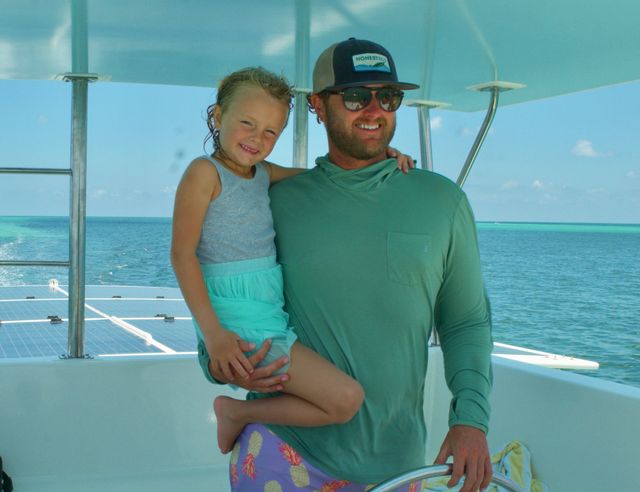 Litmer and daughter Anila, 9, love being on the water together. 