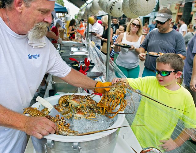 Known as spiny lobsters, the clawless crustaceans found in Keys waters offer sweet and tender meat. 