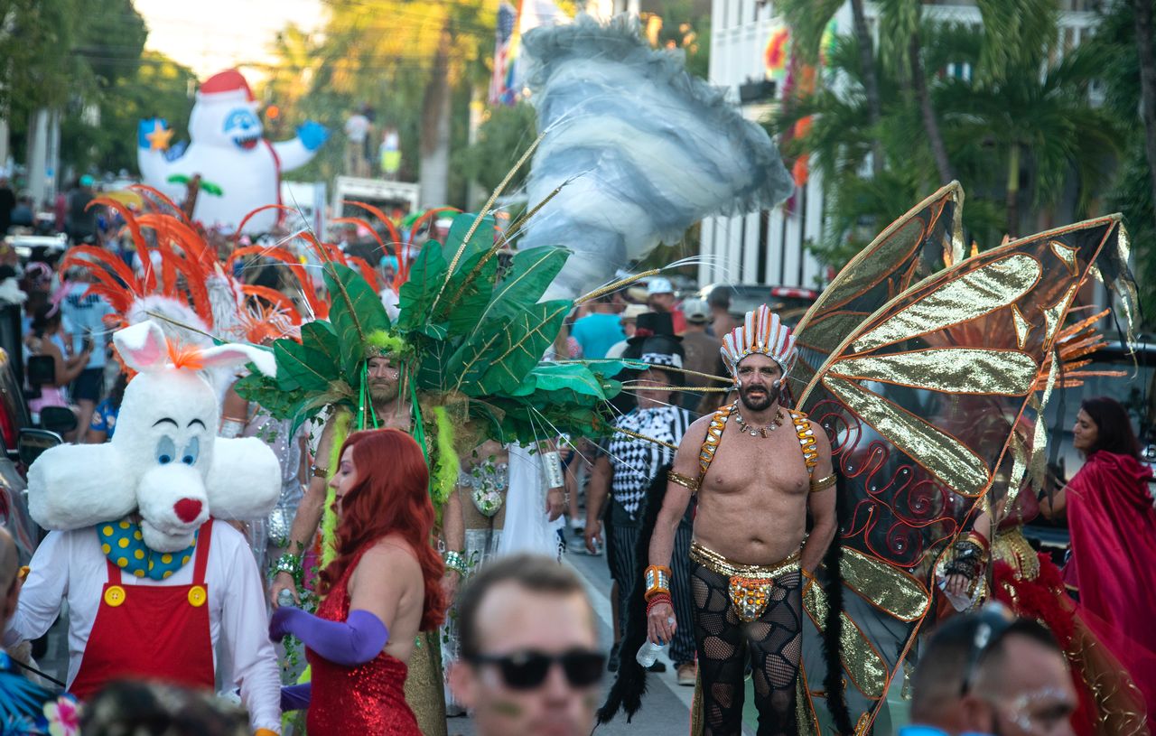 Thousands of revelers display display their costuming creativity during the annual Masquerade March, a favorite event during the the 10-day Fantasy Fest masking and costuming  extravaganza. Photo: Andy Newman