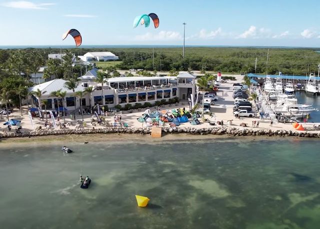 Spectators can watch the Wind Games action from the beach and the deck at The Sandbar. Photo: Damien LeRoy