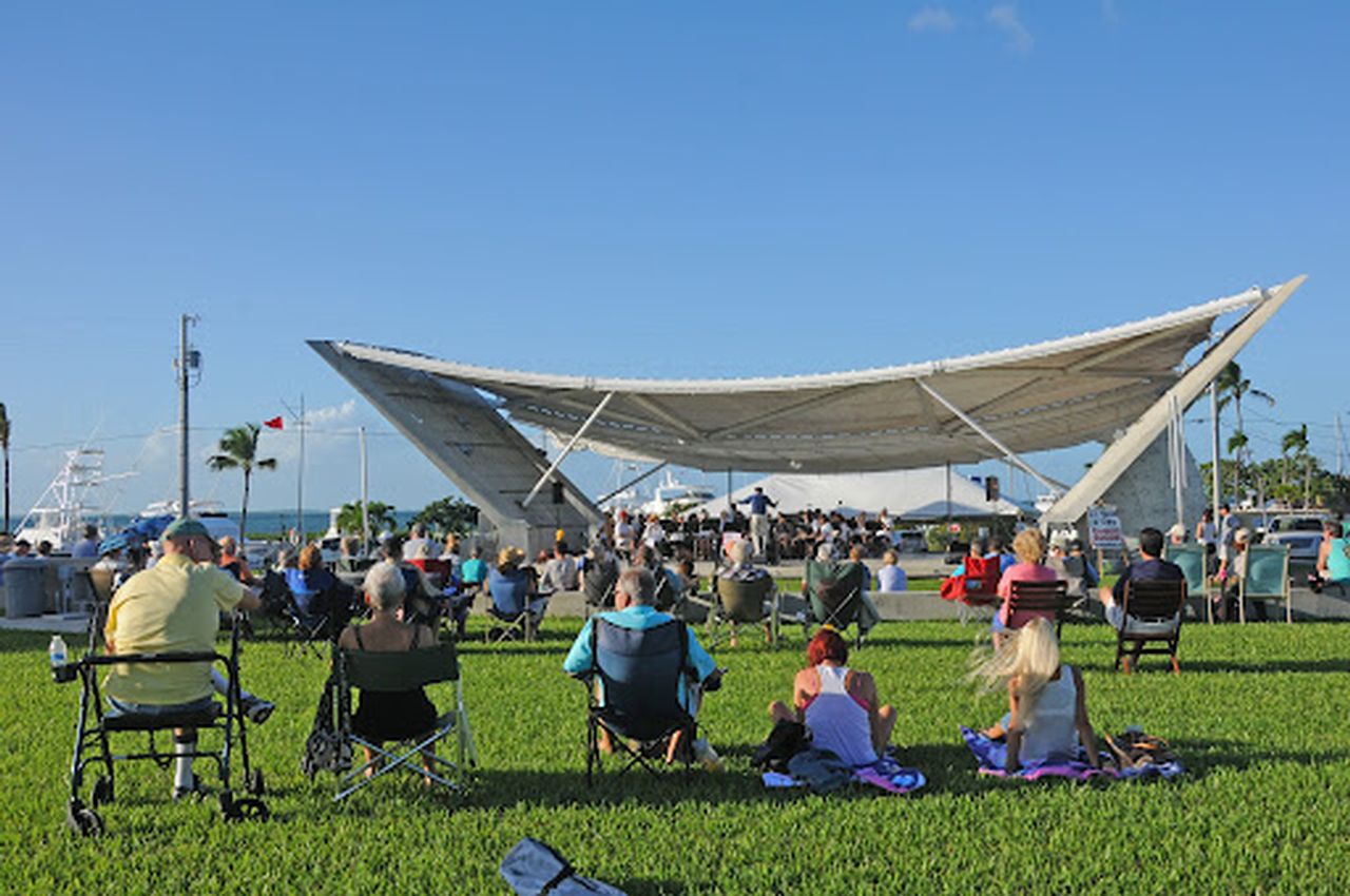 The free Pops in the Park series of monthly concerts encourages audience participation with play-along instruments and special events. 