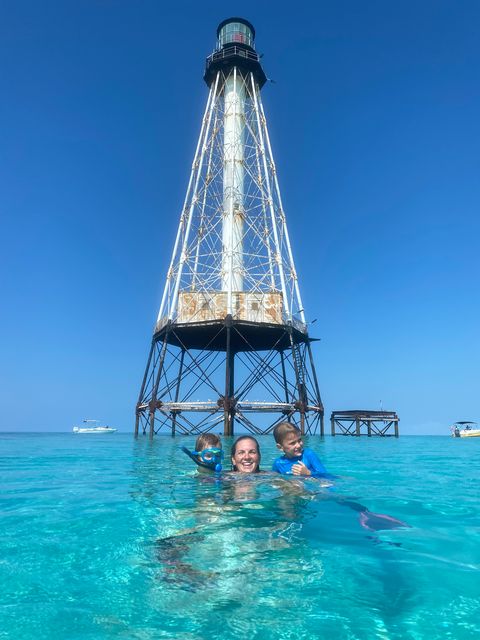 Lowe enjoys snorkeling with her kids, enjoying the Keys environment as she did as a child. 