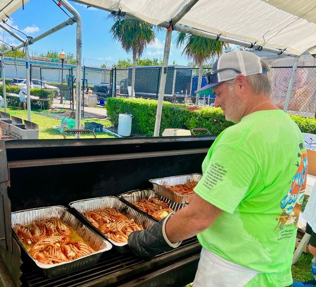 Marathon-area commercial fishermen catch, clean and cook the nearly 15,000-pound spread of fresh Keys seafood served each year at the popular festival. 