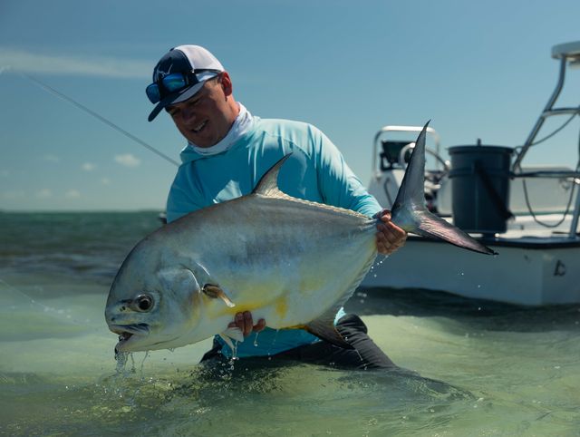 Most anglers adhere to catch-and-release practices for permit to support preservation of the species. Photo: Captain Nick LaBadie