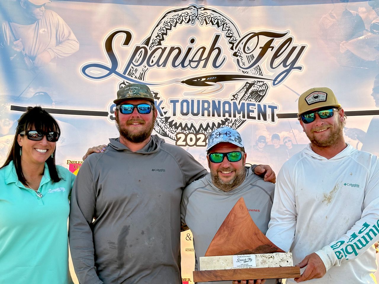 The Calico Creek team took top honors in the offshore division of the Spanish Fly Shark Tournament that ended April 7 with six bull shark releases. 