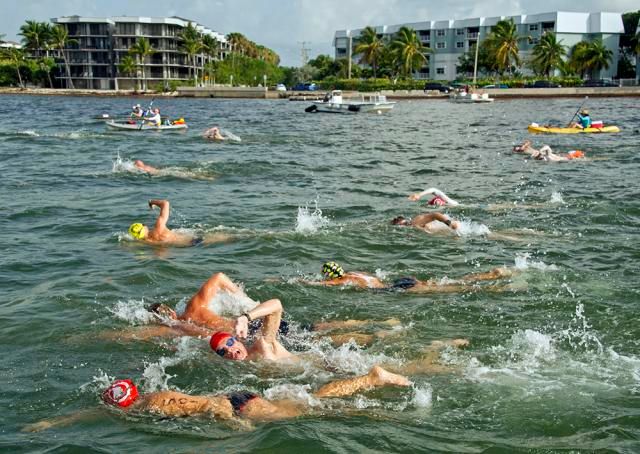 The 12.5 mile race takes swimmers around the perimeter of the continental United States' southernmost island. 