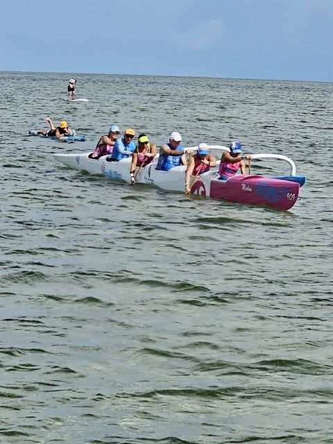 An outrigger canoe team participates in a previous Key West Paddle Classic.