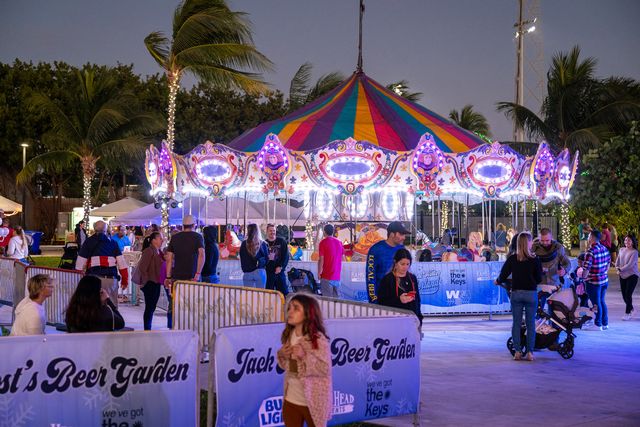 Families can enjoy carousel rides, ice skating, rides, games and more. Photo: Nick Doll/WaterfrontWinterWonderland.com