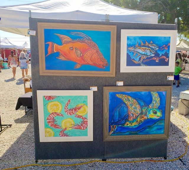 Art by Keys artists, holiday crafts, unique gifts and more welcome shoppers at the Lower Keys Island Art Festival on Big Pine Key. 