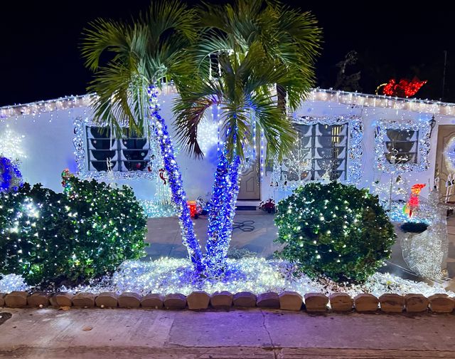 The Old Town Trolley and Conch Train Holiday sights & Festive Nights tours take passengers through Key West's best-decorated neighborhoods. Photo: JoNell Modys