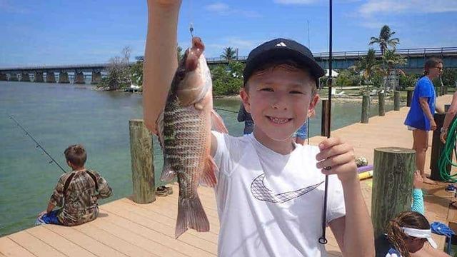 Afternoon activities include a kids fishing derby from the Pigeon Key dock. Photo: Pigeon Key