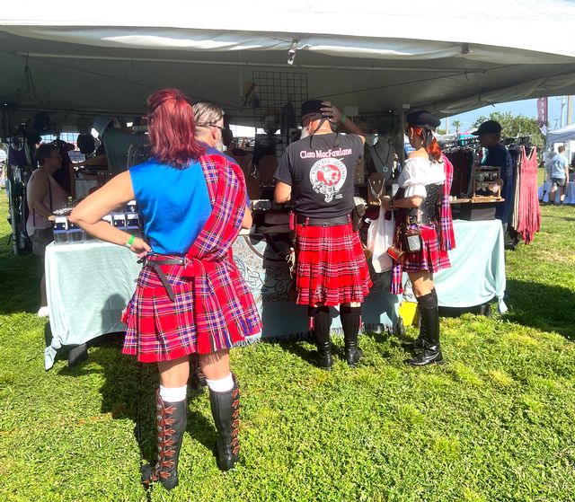 Festival goers may delve into Celtic culture and celebrate their Scottish or Irish heritage by wearing their clan tartans and by attending workshops on Celtic history. 