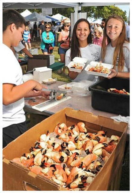 Fresh Florida stone crab claws will be on the menu along with shopping for arts and crafts. 