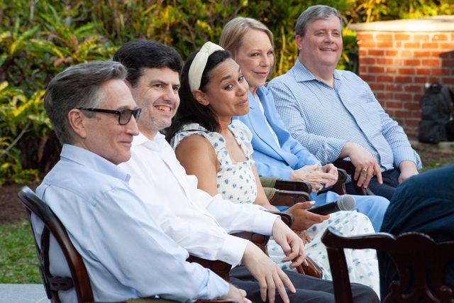 Presidential descendants react to a moderator comment during last year's 'Presidential Descendants Forum' held on the grounds of the Harry S. Truman Little White House in Key West. Photo: Carol Tedesco/TrumanLittleWhiteHouse.org