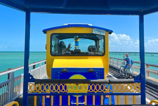 Visitors have the option to ride the Pigeon Key Express to access the tiny island's historical tours and scenic views. Photo: JoNell Modys