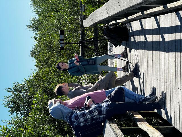 Bird watchers and photographers gather on the boardwalk overlooking Snake Bight for close-up views of multiple migratory and native bird species. Photo: JoNell Modys