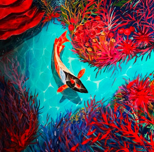 Jankowski's art is filled with color and inspired by the both the undersea and above water scenes found throughout the Florida Keys. 