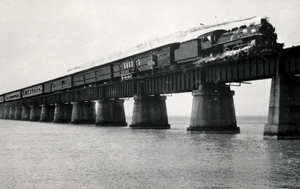 Today, the contemporary Florida Keys Overseas Highway follows the historic railroad's route through the Keys. Photo courtesy of the Monroe County Library 