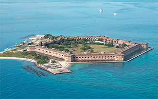Historic Fort Jefferson is America's largest coastal fort. Photo by Andy Newman/Florida Keys News Bureau 