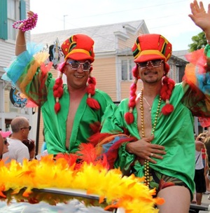 Revelers enjoy Key West's iconic Duval Street.