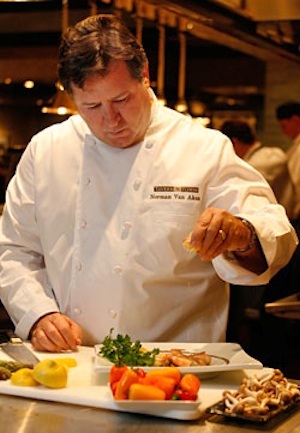 Van Aken preparing one of his dishes at his new Key West restaurant Tavern N Town located at Beachside Resort & Conference Center.