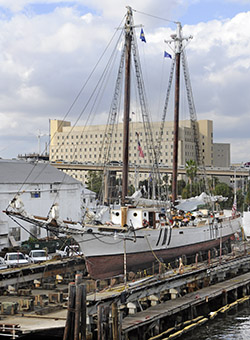 Florida Memory • Close-up view of the historic schooner Western Union -  Key West, Florida.