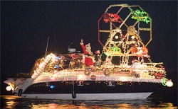 Image 2 - Aboard this vessel, life is a well-lit carnival as revelers get into the Christmas spirit.