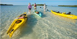 Blue skies and calm waters make the perfect setting for kayaking in the Lower Keys. 