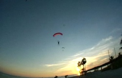 A full day of jumps ends at Sombrero Beach.